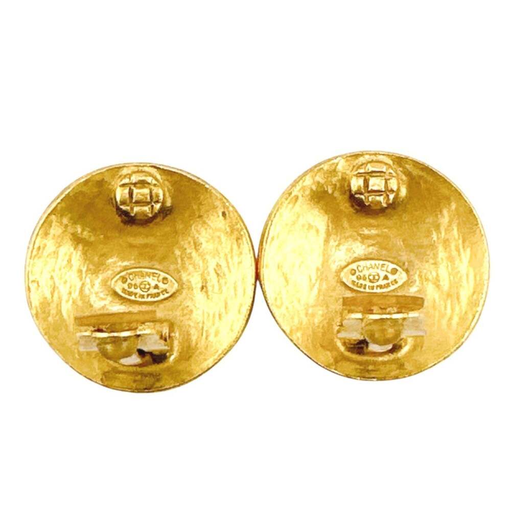 CHANEL Authentic Gold Logo Earrings - Picture 5 of 7
